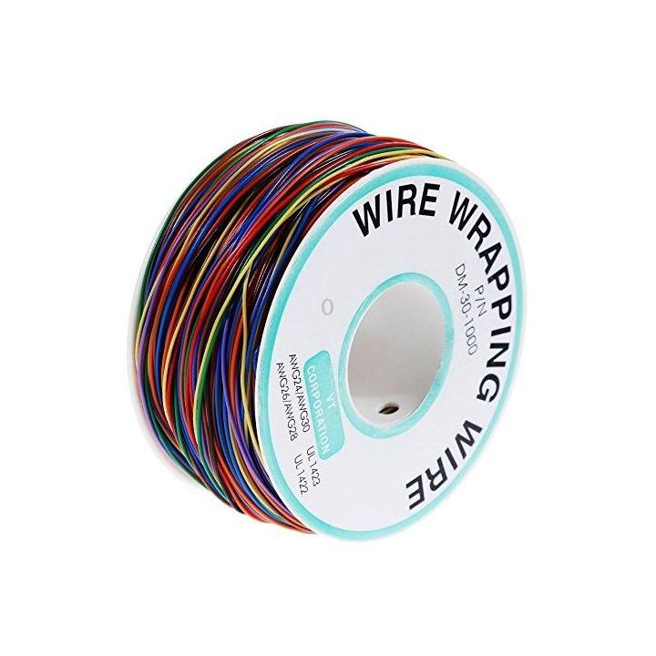 8 Colors 30AWG Wire Tinned Copper Solid PVC Insulation Wrapping Wire