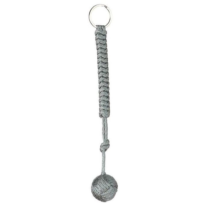 Outdoor Security Protection Black Monkey Fist Steel Ball Bearing Self Defense Lanyard Survival Key Chain(ACU camouflage)