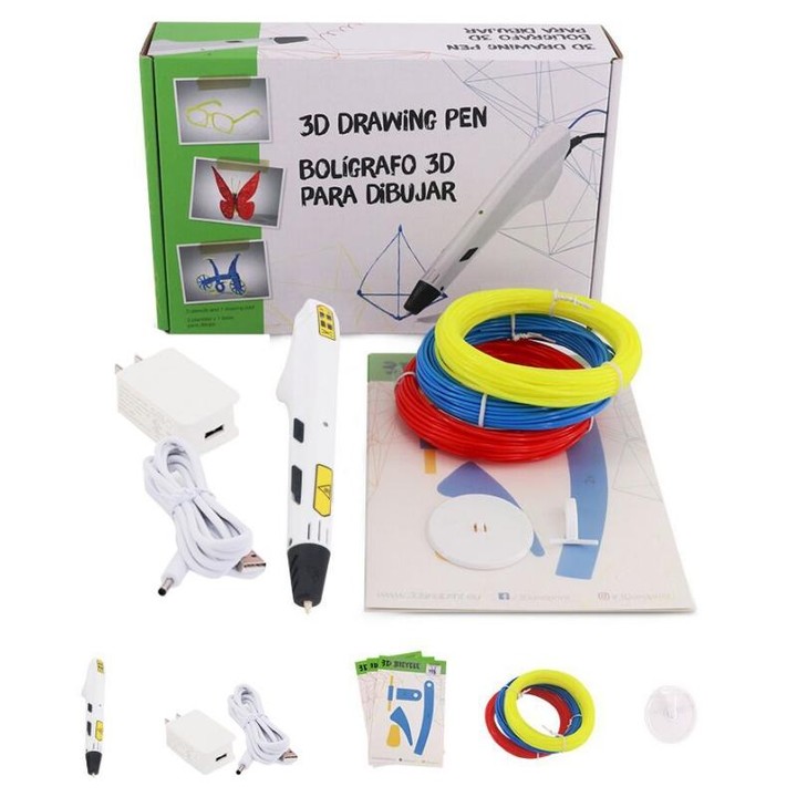3D Printing Pen Children Toy Art Doodle Pen, Specification:USB+UK Plug