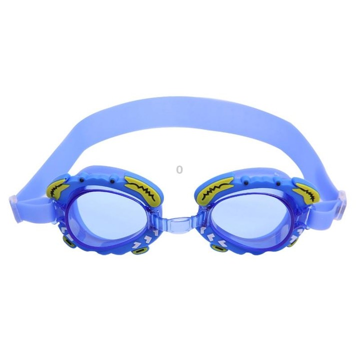 4 in 1 Cartoon Little Crab Waterproof and Anti-fog Silicone Swimming Goggles + Printed Pattern Swimming Cap + Nose Clip Earplugs