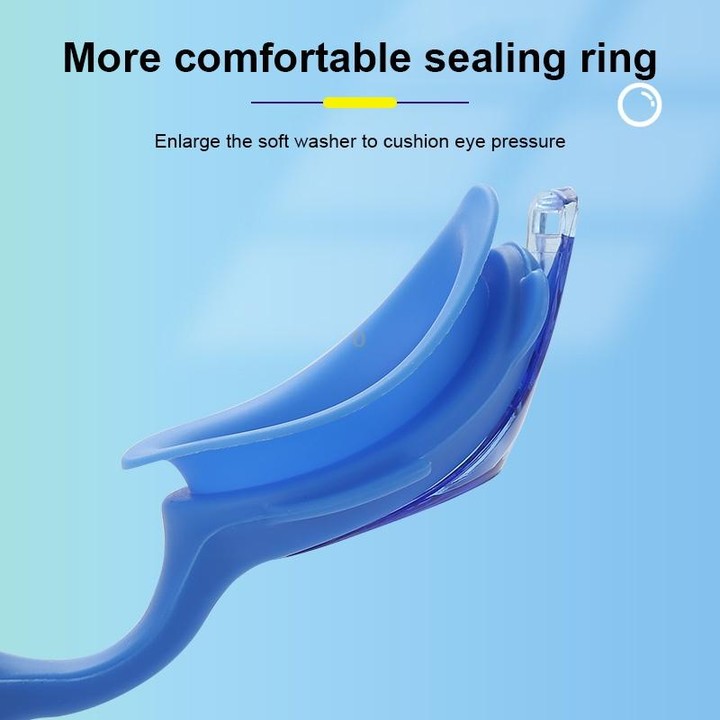 4 in 1 Cartoon Little Crab Waterproof and Anti-fog Silicone Swimming Goggles + Printed Pattern Swimming Cap + Nose Clip Earplugs