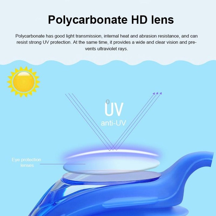 4 in 1 Cartoon Little Crab Waterproof and Anti-fog Silicone Swimming Goggles + Printed Pattern Swimming Cap + Nose Clip Earplugs