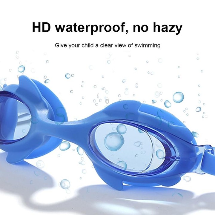 4 in 1 Cartoon Little Crab Waterproof and Anti-fog Silicone Swimming Goggles + Printed Pattern Swimming Cap + Nose Clip Earplugs