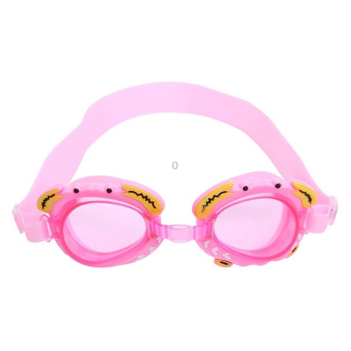 4 in 1 Cartoon Little Crab Waterproof and Anti-fog Silicone Swimming Goggles + Printed Pattern Swimming Cap + Nose Clip Earplugs