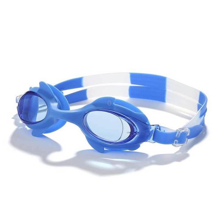 4 in 1 Cartoon Little Crab Waterproof and Anti-fog Silicone Swimming Goggles + Printed Pattern Swimming Cap + Nose Clip Earplugs