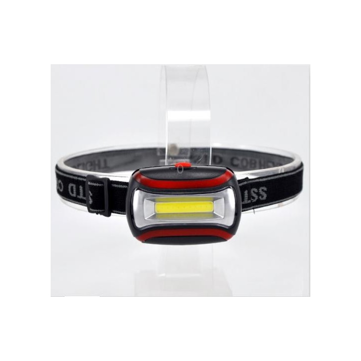 2 PCS 3W Portable Mini COB LED Headlamp Head Lamp Torch with 3 Lighting Modes