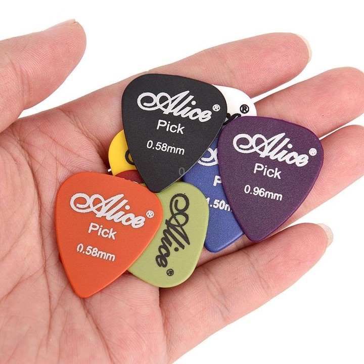 Alice 50 PCS ABS Electric Guitar Picks, Random Color Delivery, Surface:Mirror, Size:0.71mm
