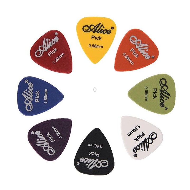 Alice 50 PCS ABS Electric Guitar Picks, Random Color Delivery, Surface:Frosted, Size:0.81mm