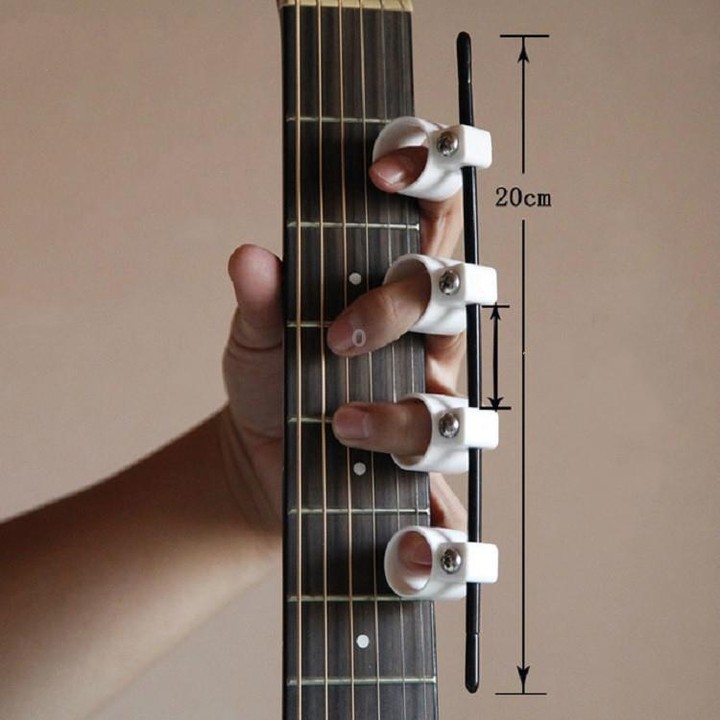 Four-finger Finger Expander Guitar Ukulele Piano Span Practice Finger Cover, Specification:Standard Edition(White)
