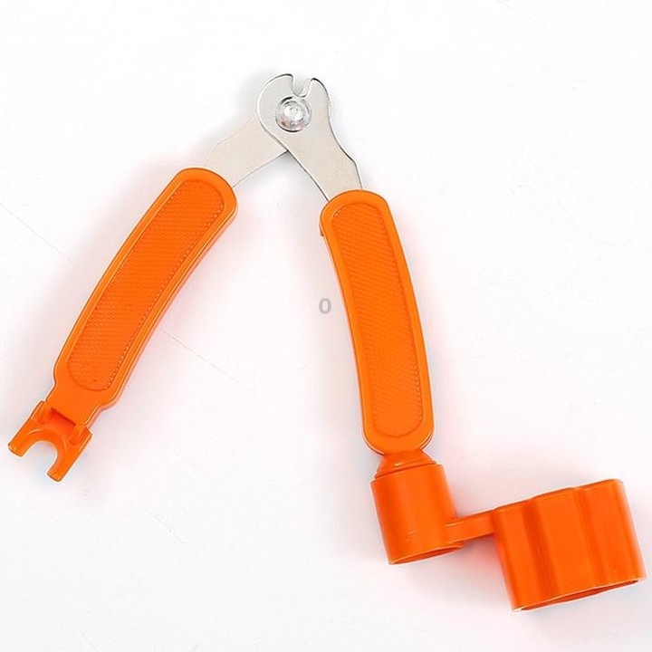 Guitar String Changing Tool Set String Trimmer Winding String Winding Three-in-one Clamp Guitar Accessories(Yellow Wihout Paper
