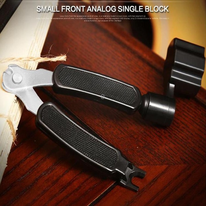 Guitar String Changing Tool Set String Trimmer Winding String Winding Three-in-one Clamp Guitar Accessories(Yellow Wihout Paper
