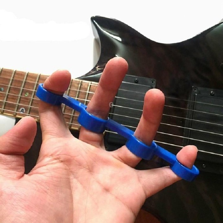 Guitar Finger Expansion Finger Force Device Piano Span Practice Finger Sleeve, Specification:Large(Blue)