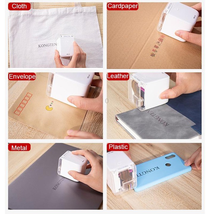 Mbrush Handheld Printer Custom Content Portable Full Color Inkjet Printer with Ink Cartridges