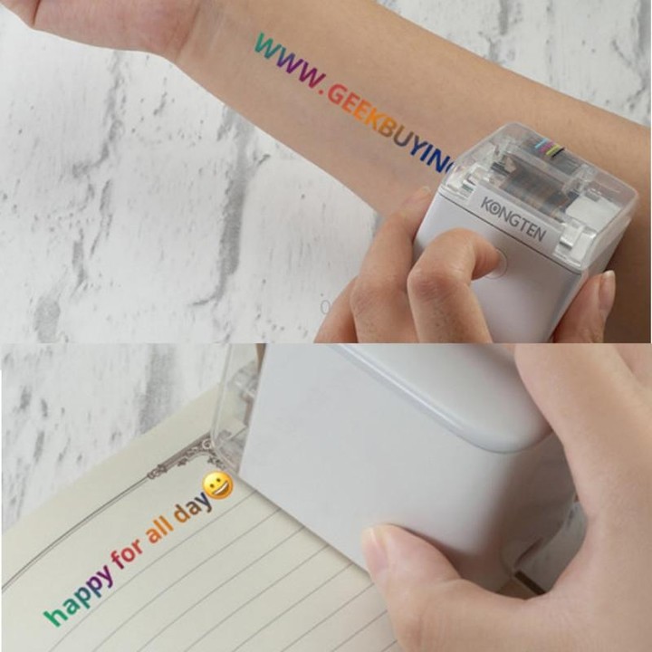 Mbrush Handheld Printer Custom Content Portable Full Color Inkjet Printer with Ink Cartridges