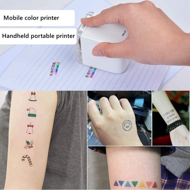 Mbrush Handheld Printer Custom Content Portable Full Color Inkjet Printer with Ink Cartridges