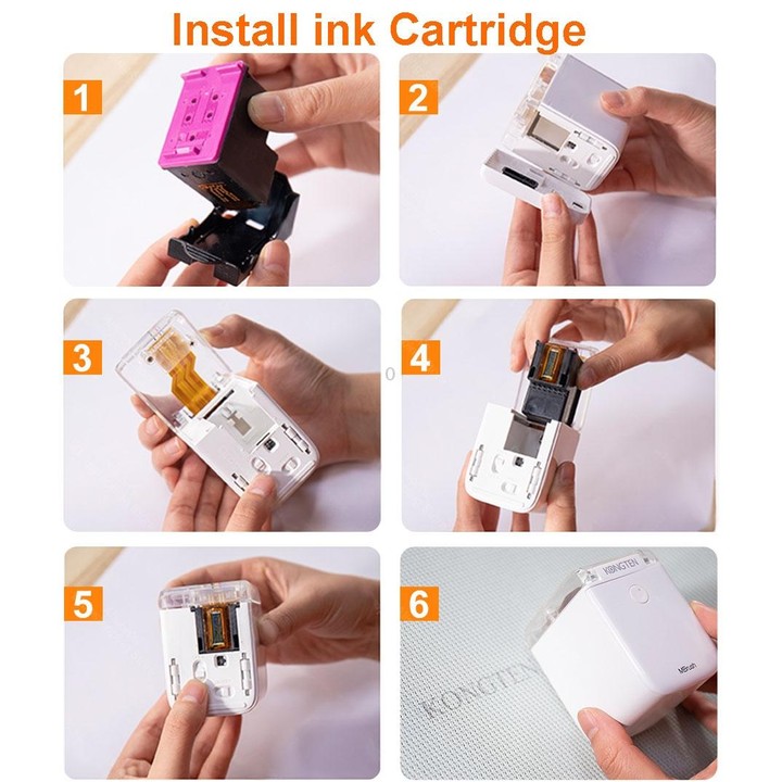 Mbrush Handheld Printer Custom Content Portable Full Color Inkjet Printer with Ink Cartridges