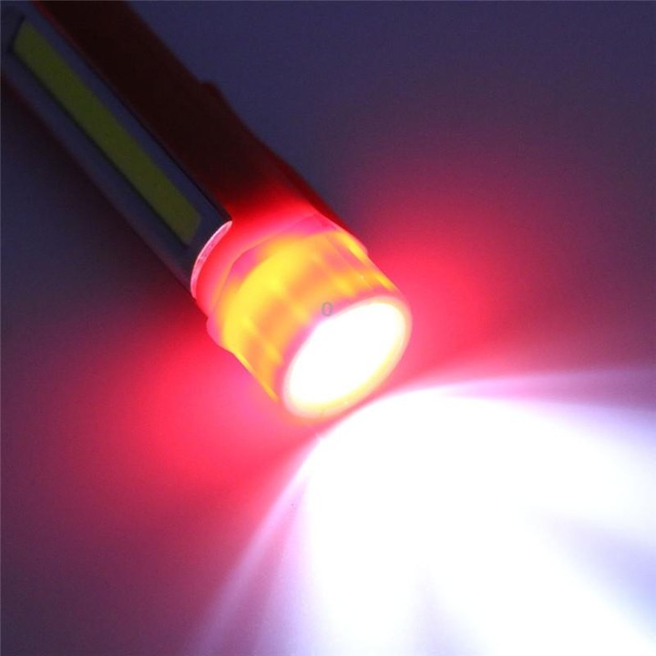Multifunction Portable Mini COB LED Working Light Pen Style Outdoor Flashlight(Black)