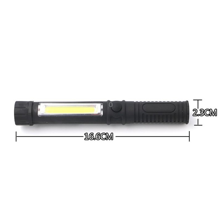 Multifunction Portable Mini COB LED Working Light Pen Style Outdoor Flashlight(Black)