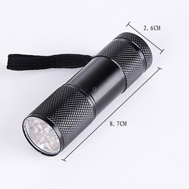 5 PCS 9 LEDs 395NM Mini UV Flashlight Fluorescent Agent Detection Pen Security Light