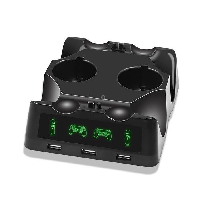 iPlay Gamepad Charger Multifunctional Charging Base For PS4 / PS4 Move / PS VR