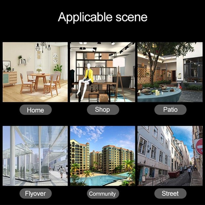 OU-A1IN PTZ Control 355 Degree Rotation Infrared WiFi Smart Dome Camera, Two-Way Voice Intercom Monitor(EU Plug)