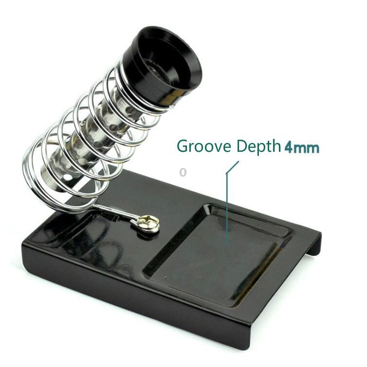 C-4 Electric Soldering Iron Rack Metal Soldering Iron Rack, Style:Rack+Sponge