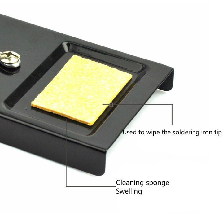 C-4 Electric Soldering Iron Rack Metal Soldering Iron Rack, Style:Rack+Sponge