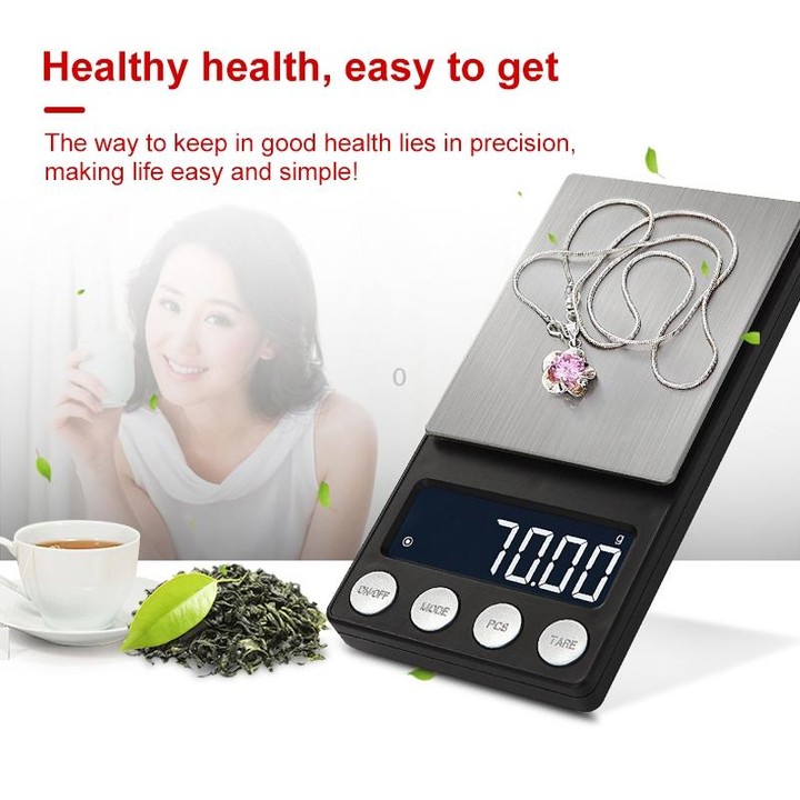 High-Precision Electronic Scale Mini Portable Jewellery Medicine Scale, Style:500g/0.1g