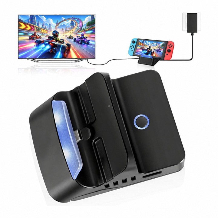 Video Projection Converter Cooling Portable Charging Base For Switch, Color of the product: Bluetooth
