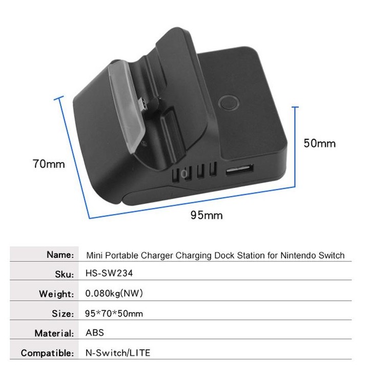 Video Projection Converter Cooling Portable Charging Base For Switch, Color of the product: Keyboard and Mouse