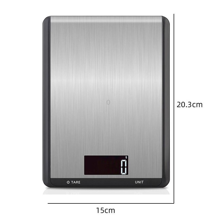 10kg/1g Stainless Steel Kitchen Scale Household Food Electronic Scale(Black)