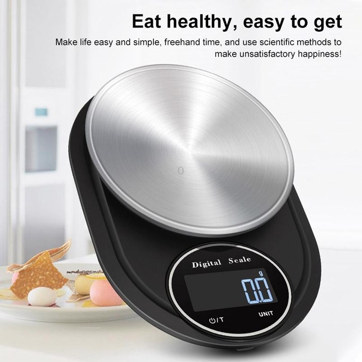 Home Kitchen Electronic Scale High Precision Stainless Steel Jewelry Scale, Style:Hemming, Specification:5kg/0.1g