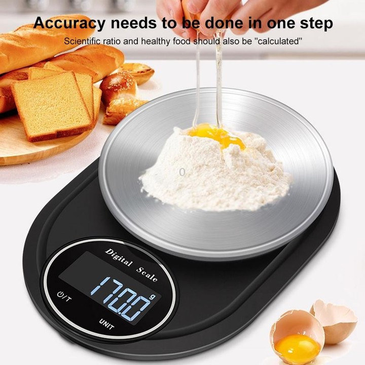 Home Kitchen Electronic Scale High Precision Stainless Steel Jewelry Scale, Style:Hemming, Specification:5kg/0.1g