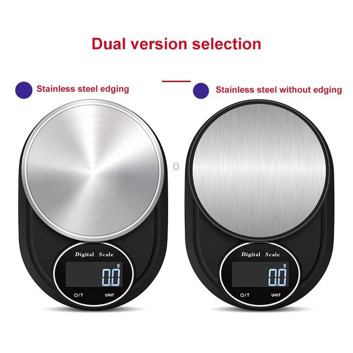 Home Kitchen Electronic Scale High Precision Stainless Steel Jewelry Scale, Style:No Edging, Specification:5kg/0.1g