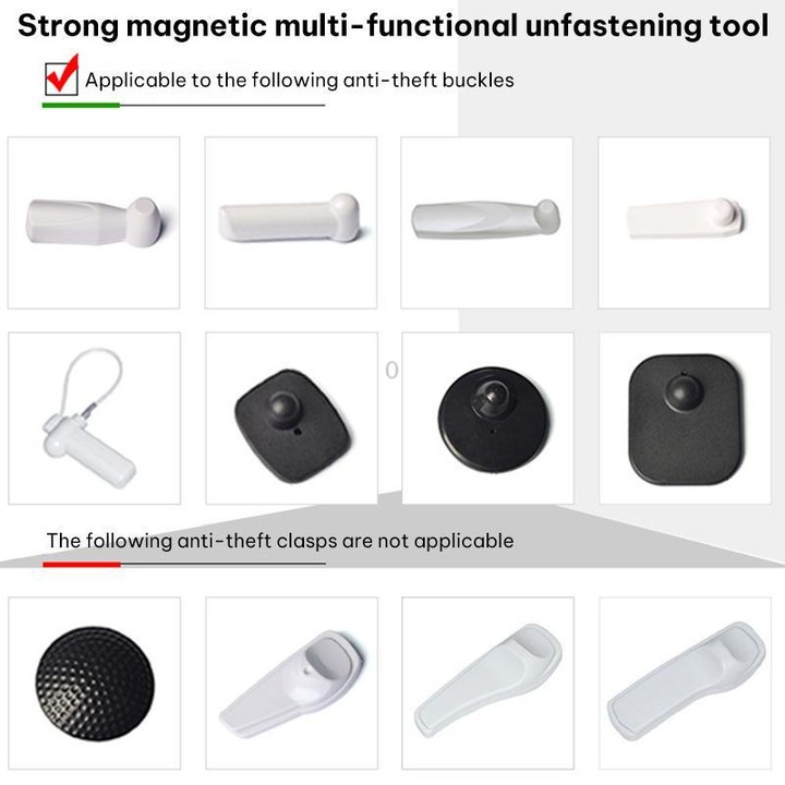 12000GS Universal Anti-theft Strong Deduction Device Clothes Label Magnetic Buckle Supermarket Security Accessories