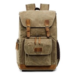 Batik Canvas Waterproof Photography Bag Outdoor Wear-resistant Large Camera Photo Backpack Men for Nikon / Canon / Sony / Fujifi