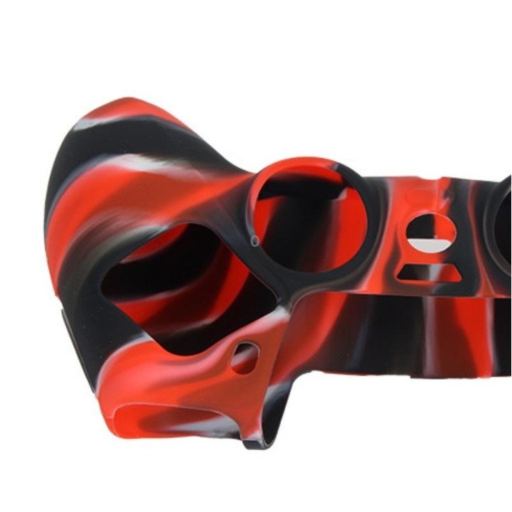 2 PCS Silicone Handle Protector Non-Slip Game Handle Cover For PS5(Black Red)