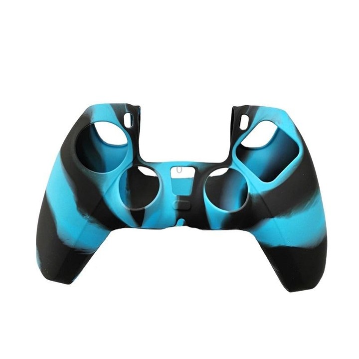 2 PCS Silicone Handle Protector Non-Slip Game Handle Cover For PS5(Black Blue)