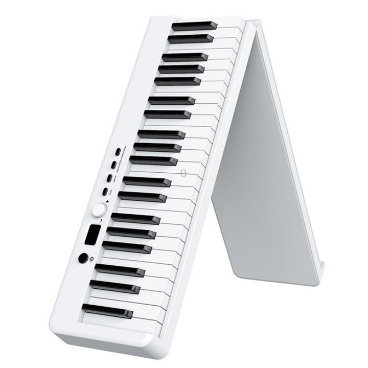 Wersi 88-Key Foldable Portable Electronic Piano Keyboard For Beginners Practice Piano, USB(White)