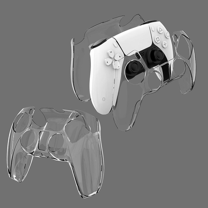 KJH PS5-002 Game Controller Crystal Shell Wireless Controller Protective Shell Cover PC Transparent Protective Hard Shell For PS