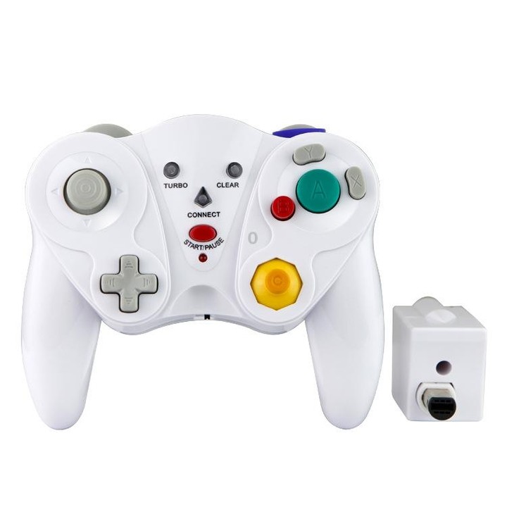 HY-5201 2.4HGz Wireless Gamepad For Nintendo NGC, Color of the product: White