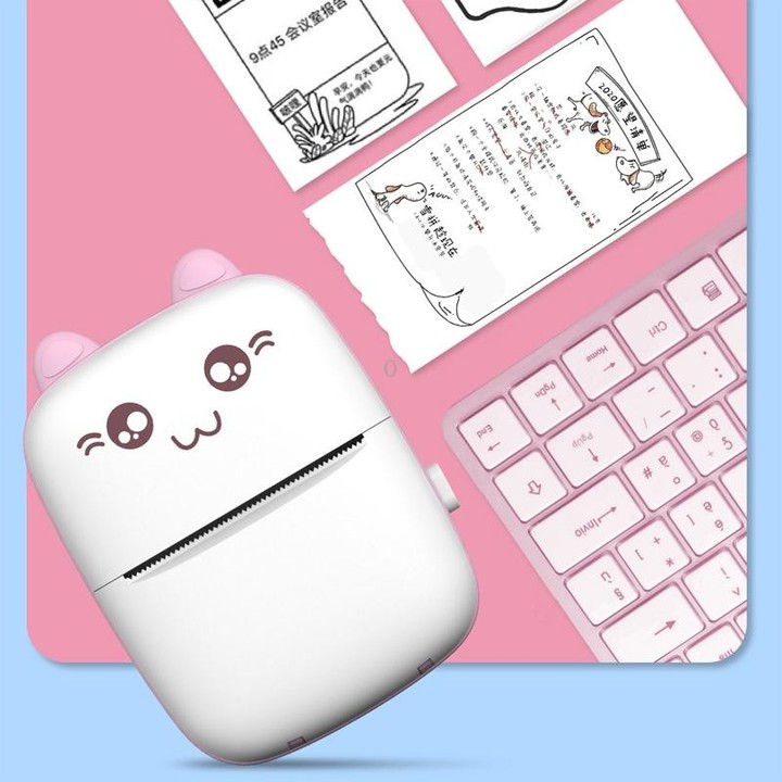 C9 Mini Thermal Printer Bluetooth Photo Printer Student Homework Mistakes Collections Printer(English Version Blue)