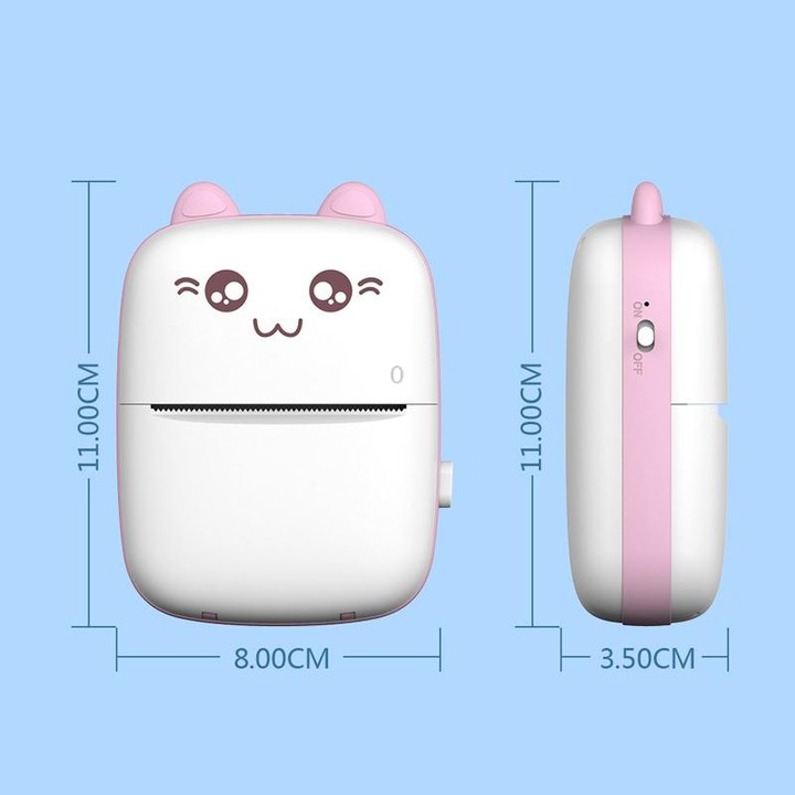 C9 Mini Thermal Printer Bluetooth Photo Printer Student Homework Mistakes Collections Printer(English Version Pink)