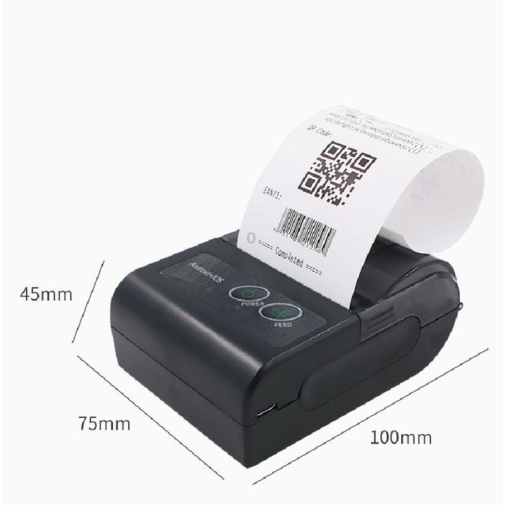 58HB6 Portable Bluetooth Thermal Printer Label Takeaway Receipt Machine, Supports Multi-Language & Symbol/Picture Printing, Mode
