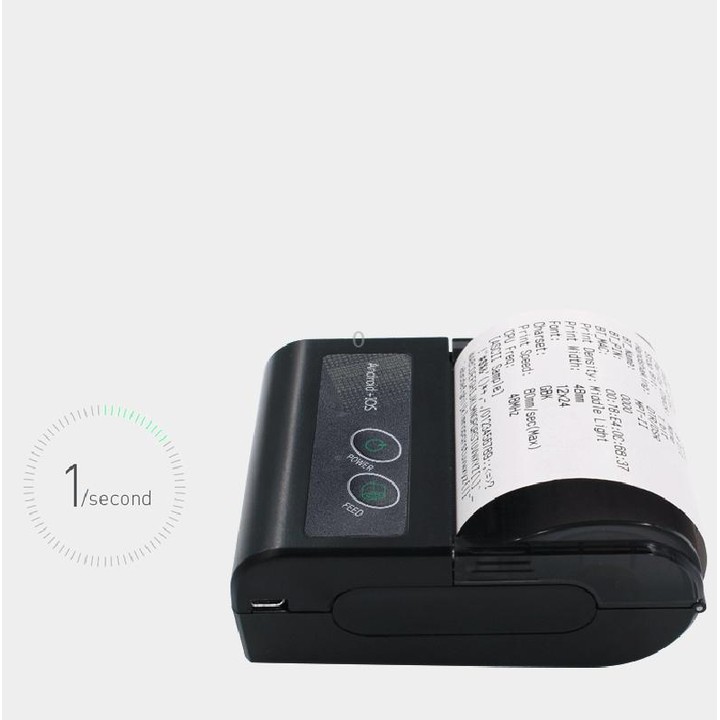 58HB6 Portable Bluetooth Thermal Printer Label Takeaway Receipt Machine, Supports Multi-Language & Symbol/Picture Printing, Mode
