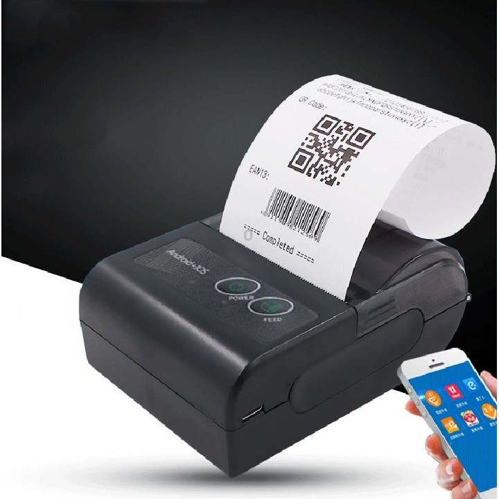 58HB6 Portable Bluetooth Thermal Printer Label Takeaway Receipt Machine, Supports Multi-Language & Symbol/Picture Printing, Mode