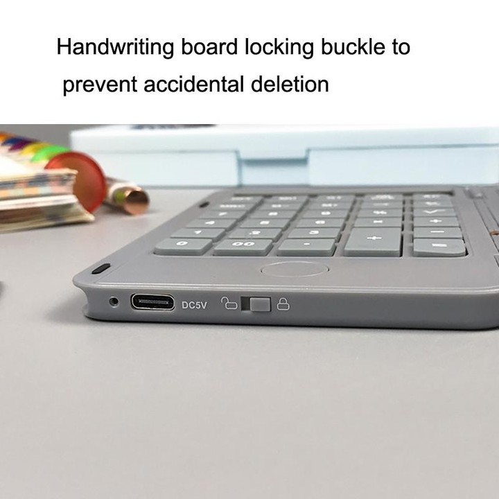 Rechargeable Writing Board Calculator Portable Multi-Function LCD Student Handwriting Board(Gray)