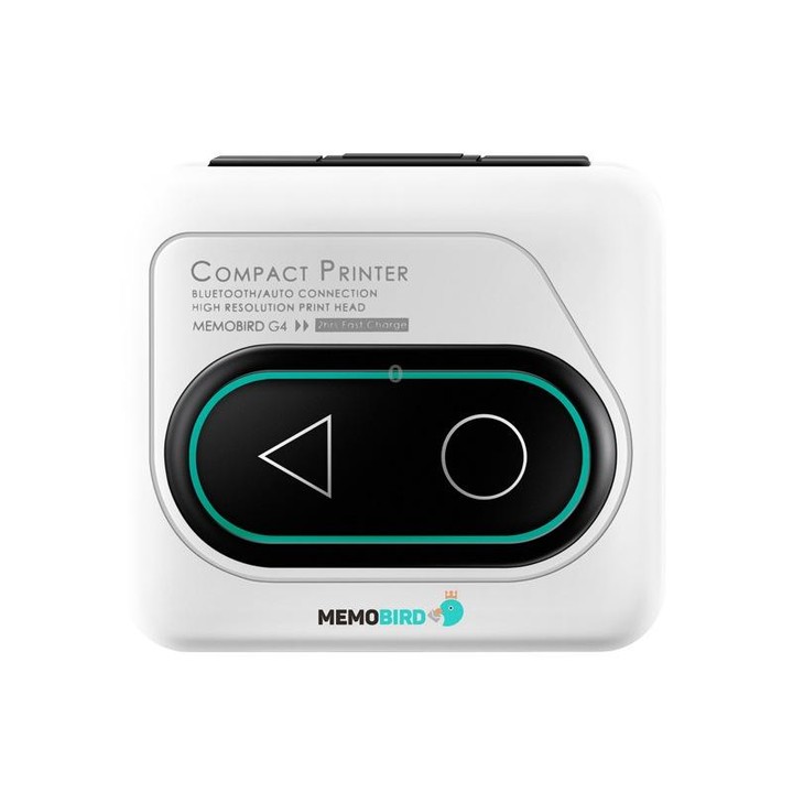 Memobird G4 Handheld Home Student Search Question Graffiti Notes Portable Bluetooth Thermal Printer(Classic White)