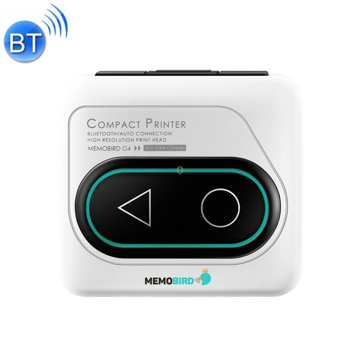 Memobird G4 Handheld Home Student Search Question Graffiti Notes Portable Bluetooth Thermal Printer(Classic White)