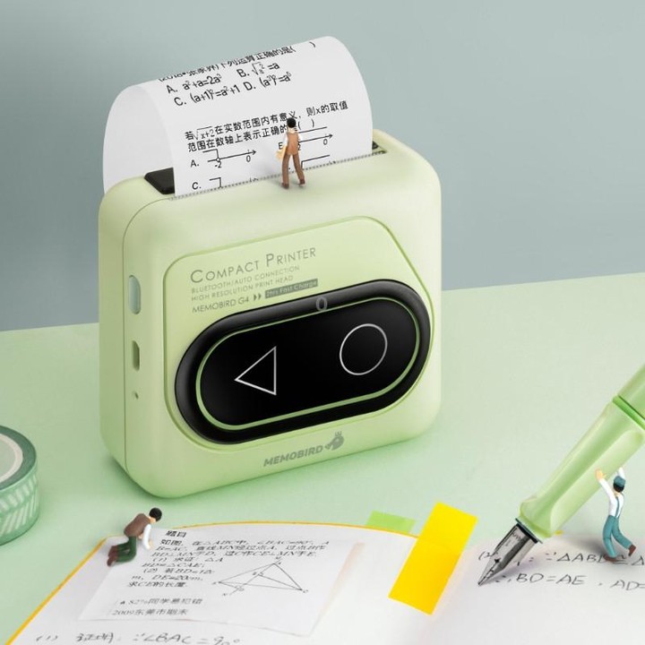 Memobird G4 Handheld Home Student Search Question Graffiti Notes Portable Bluetooth Thermal Printer(Classic White)